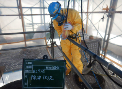 煙突内面ダイオキシン類除染